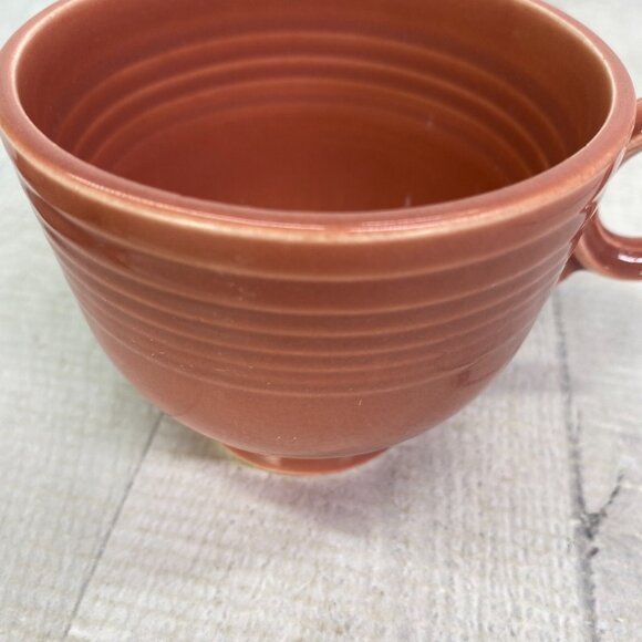 Vintage FIESTAWARE Blue Yellow & Two Pink Ring Handle Tea Coffee 6 oz Cups Set 4 - Picture 10 of 14